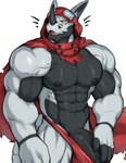 abs anthro areola barazoku biceps big_bulge big_muscles big_penis bulge cape clothed clothing deltoids emanata erection erection_under_clothing eyewear eyewear_on_head genitals goggles goggles_on_head hood horn huge_bulge huge_muscles huge_penis humanoid_genitalia humanoid_penis male muscular muscular_anthro muscular_male narrowed_eyes navel nipples non-mammal_nipples pecs penis serratus simple_background smile solo standing teeth tenting thick_arms thick_penis thick_thighs thong topless topless_anthro topless_male underwear vein white_background mixterart bandai_namco digimon digimon_(species) hackmon scalie 2025 absurd_res hi_res