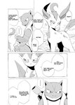 2021 ambiguous_gender blastoise comic dialogue digital_media_(artwork) duo eeveelution english_text feral generation_1_pokemon generation_4_pokemon hi_res leafeon monochrome nintendo outside pokemon pokemon_(species) reptile scalie simple_background speech_bubble text wounded yamatokuroko965