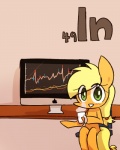 2015 4:5 apple_inc. apple_macintosh applejack_(mlp) computer container cup earth_pony electronics english_text equid equine female feral friendship_is_magic hasbro horse indium_(element) joycall3 macintosh mammal monitor my_little_pony pony simple_background sitting solo steam text