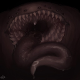 ambiguous_gender bodily_fluids dark_room looking_at_viewer macro mouth_shot multi_eye multi_teeth open_mouth prehensile_tongue prey_pov saliva sharp_teeth solo teeth tongue analog_vorer don't_feed_the_muse mother_(don't_feed_the_muse) alien monster muse_(don't_feed_the_muse) 1:1 hi_res