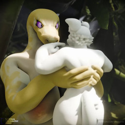 anthro apode areola big_breasts bodily_fluids breasts dominant dominant_female duo female head_in_mouth huge_breasts imminent_vore larger_female legless male male/female nipples nude open_mouth oral_head_gulp saliva saliva_string scales serpentine size_difference smaller_male tongue vore wide_hips vinoveto melon_(vinoveto) ych_(character) canid canine draconcopode mammal naga reptile scalie snake 1:1 3d_(artwork) 3d_animation animated digital_media_(artwork) hi_res short_playtime sound webm