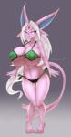 absurd_res anthro anthrofied big_breasts bikini breasts clothing eeveelution espeon female generation_2_pokemon half-closed_eyes hi_res huge_breasts hyper hyper_breasts ivory_(blitza) looking_at_viewer narrowed_eyes nintendo nipple_outline open_mouth pokemon pokemon_(species) pokemorph solo swimwear two-piece_swimsuit wide_hips wouhlven xaenyth