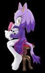 anthro bindi brush female fur hair_down hairbrush purple_body purple_fur simple_background solo transparent_background yellow_eyes kekani sega sonic_the_hedgehog_(series) blaze_the_cat domestic_cat felid feline felis mammal 5:8 alpha_channel