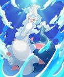 ambiguous_gender cloud feral solo water dlrowdog nintendo pokemon generation_7_pokemon mammal marine pinniped pokemon_(species) primarina