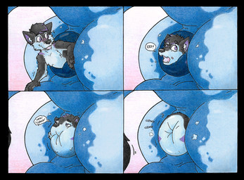 absorption_vore anal anal_penetration anal_vore anthro anus anus_transformation balls big_anus big_butt black_body black_border black_fur black_hair blue_anus blue_body blue_butt blue_tail blush body_part_transformation border butt butt_transformation claws dialogue duo feral fluffy fluffy_tail fur genitals grunting hair huge_anus huge_butt hyper hyper_anus larger_male looking_back male male/male markings merging musk musk_cloud musky_anus nervous nervous_smile nude open_mouth partially_inside penetration pillow puffy_anus purple_markings questionable_consent raised_tail simple_background sitting_on_another size_difference smile tail text tongue tongue_out transformation transformation_sequence vore danwolf15 mythology rykuta canid canine canis domestic_dog dragon husky mammal mythological_creature mythological_scalie nordic_sled_dog scalie spitz comic english_text hi_res painting_(artwork) traditional_media_(artwork) traditional_painting_(artwork) traditional_watercolor_(artwork) watercolor_(artwork)