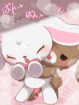 anal anthro anthro_on_anthro biped black_eyes blush bodily_fluids brown_body chibi countershade_face countershade_torso countershading cum cum_while_penetrated duo eyes_closed featureless_feet featureless_hands feet from_behind_position fur genital_fluids genitals head_tuft long_ears male male/male male_penetrated male_penetrating male_penetrating_male motion_lines neck_bow open_mouth penetration penis pink_bow pink_inner_ear rabbit_ears sex short_tail sound_effects standing standing_sex stitch_(sewing) sweat tail tuft white_body white_countershading white_fur badwingm sanrio sugar_bunnies kurousa_(sugar_bunnies) shirousa_(sugar_bunnies) lagomorph leporid mammal rabbit 3:4 hi_res brother_(lore) brothers_(lore) incest_(lore) sibling_(lore) twins_(lore)