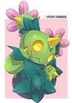 :3 blush female genitals looking_down plant pussy solo yellow_eyes kicktyan nintendo pokemon elemental_creature flora_fauna generation_5_pokemon maractus pokemon_(species) hi_res