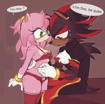 anthro black_body bodily_fluids breasts clothing dialogue duo female glistening glistening_breasts glistening_thighs legwear lingerie male male/female nervous nervous_sweat pink_body romantic romantic_couple small_breasts speech_bubble sweat text thigh_highs littlescalewings sega sonic_the_hedgehog_(series) amy_rose shadow_the_hedgehog eulipotyphlan hedgehog mammal absurd_res english_text hi_res sketch