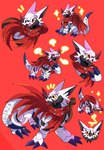 anthro ball bard cape claws cloak clothing feral horn looking_at_viewer lute male musical_instrument plucked_string_instrument solo string_instrument sulcus tavern white_body matrixdragonn bandai_namco digimon cantoril digimon_(species) hackmon scalie hi_res