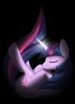 black_background curled cutie_mark eyes_closed female feral fur hair horn long_hair magic multicolored_hair purple_body purple_fur purple_hair quadruped short_hair simple_background sleeping solo tail two_tone_hair mirapony friendship_is_magic hasbro my_little_pony mythology twilight_sparkle_(mlp) equid equine mammal mythological_creature mythological_equine unicorn hi_res