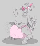 ageplay anthro blush booties button_(fastener) button_pop clothed clothing diaper diaper_puff diaper_use ears_back ears_down eyelashes eyeshadow feces female fur hair highlights_(coloring) holding_object holding_plushie interrobang kneeling lipstick makeup object_in_mouth onesie onesie_open pacifier pacifier_in_mouth pink_diaper pivoted_ears plushie pooping raised_tail roleplay simple_background soiled_diaper soiling soiling_diaper solo surprised_expression tail tail_tuft tuft unclean_diaper used_diaper wardrobe_malfunction wearing_diaper bubblepuppers giraffe giraffid mammal digital_media_(artwork) hi_res