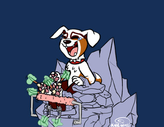 anthro black_nose bodily_fluids brown_body brown_fur brush chair collar crying_laughing eyes_closed feet floppy_ears folded_ears fur furniture laugh male multicolored_body multicolored_fur on_chair open_mouth open_smile paintbrush pawpads paws pink_pawpads pink_tongue red_collar restrained rock sitting sitting_on_chair smile solo tail tears teeth tickle_fetish tickle_torture tickling tickling_feet tongue white_body white_fur kaeotical lost_in_oz the_wonderful_wizard_of_oz toto_(the_wonderful_wizard_of_oz) canid canine canis domestic_dog mammal alpha_channel