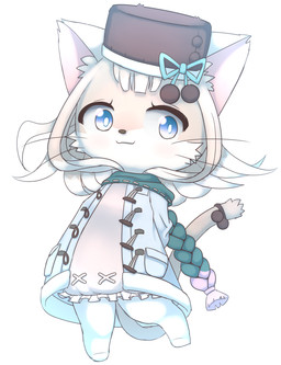 anthro blue_eyes braided_hair clothed clothing coat female hair hands_behind_back hat headgear headwear simple_background solo standing topwear white_background bunnag cat_busters melia_(cat_busters) domestic_cat felid feline felis mammal digital_media_(artwork) hi_res shaded