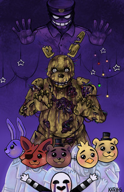 anthro clothing eye_patch eyewear female group hat headgear headwear machine male mask teeth badgerkatch five_nights_at_freddy's five_nights_at_freddy's_2 five_nights_at_freddy's_3 scottgames bonnie_(fnaf) chica_(fnaf) foxy_(fnaf) freddy_(fnaf) marionette_(fnaf) purple_man_(fnaf) springtrap_(fnaf) william_afton_(fnaf) animatronic avian bird ghost human humanoid lagomorph leporid mammal rabbit robot spirit undead 2015 hi_res