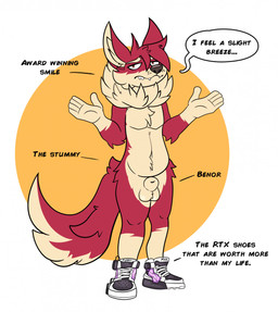 animal_genitalia anthro balls clothing dialogue fangs footwear footwear_only genitals gesture half-closed_eyes inner_ear_fluff looking_at_viewer male mostly_nude mouth_closed narrowed_eyes neck_tuft nude nude_anthro nude_male sheath shoes shoes_only shrug solo speech_bubble standing tail talking_to_viewer teeth text tuft awoogasm vox_(awoogasm) canid canine canis mammal wolf 2021 hi_res