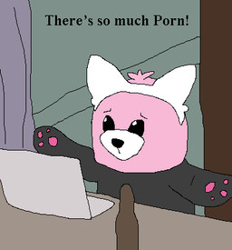 alcohol ambiguous_gender anthro beer beer_bottle beverage black_body black_eyebrows black_eyes black_fur black_nose black_text bottle computer container curtains dialogue electronics eyebrows fur furniture inside laptop multicolored_body multicolored_fur pawpads paws pink_body pink_fur solo spread_arms table text white_body white_fur richard_roe nintendo pokemon ted_(film) universal_studios bewear generation_7_pokemon pokemon_(species) 2025 digital_media_(artwork) english_text low_res pixel_(artwork) reaction_image