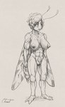 4_arms antennae_(anatomy) anthro areola arthropod_abdomen big_breasts breasts erect_nipples female freckles genitals hair huge_breasts insect_wings looking_at_viewer multi_arm multi_limb navel nipples non-mammal_breasts non-mammal_nipples nude pubes pussy solo wings chirasul arsenia antlion arthropod insect threadwing_antlion 2016 graphite_(artwork) hi_res monochrome signature traditional_media_(artwork)