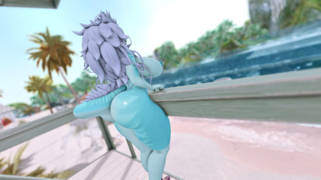 anthro areola beach big_breasts big_butt blue_areola blue_sky breasts bubble_butt butt cloud dragon_tail female fur hair hands_on_surface looking_away nude nude_anthro nude_female palm_tree plant purple_hair sand shrub sky solo tree water alopexalopexwh1 disney mythology raya_and_the_last_dragon sisu_(ratld) aquatic aquatic_dragon dragon eastern_dragon furred_dragon furred_scalie mythological_creature mythological_scalie scalie 16:9 hi_res widescreen