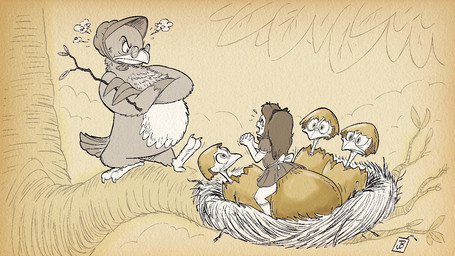 angry anthro begging branch clothed clothing diaper diaper_change_request eyewear feces female glasses group hair messy_hair pooped punishment soiled_diaper unclean_diaper used_diaper using_diaper wearing_diaper juicebox_art alice_in_wonderland alice_(alice_in_wonderland) avian bird human mammal mother_(lore) parent_(lore)