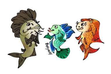 barbel_(anatomy) blue_body blue_scales braces bubble female feral fin frown green_body green_scales group male orange_body orange_scales realistic scales smile toony trio thekymay disney fish_hooks bea_goldfishberg milo_(fish_hooks) oscar_(fish_hooks) aquatic betta_(genus) catfish cyprinid cypriniform fish goldfish gourami hybrid siamese_fighting_fish blue_theme cool_colors sibling_(lore)