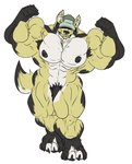 4_toes 5_fingers abs anthro armpit_hair barbell_piercing baseball_cap big_muscles big_pecs black_nipples body_hair claws clothing countershading ear_piercing earpiece facial_piercing feet fingers flexing flexing_bicep flexing_both_biceps fur hat hat_only headgear headgear_only headwear headwear_only huge_muscles industrial_piercing lip_piercing male mostly_nude multicolored_body multicolored_fur multiple_piercings muscular muscular_anthro muscular_male nipple_barbell nipple_piercing nipples nose_piercing nose_ring pecs piercing plantigrade pubes ring_piercing septum_piercing septum_ring simple_background smile snakebite_piercing solo standing toe_claws toes white_background fierglief dallas_the_swolgi canid canine canis domestic_dog herding_dog mammal pastoral_dog welsh_corgi 2018 absurd_res hi_res