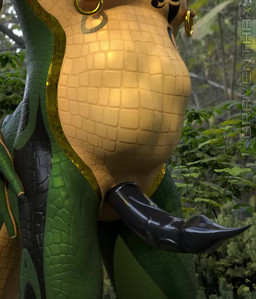 abdominal_bulge anthro belly black_penis bulge countershade_border erection faceless_character faceless_male front_view genitals green_body green_scales inflation latex latex_body latex_skin liquid_inflation male metallic_markings nipple_piercing nipples nude outside penis piercing plant scales solo spiked_penis spikes spikes_(anatomy) stinger_penis tree vein veiny_penis graventhax cain_sentau crocodile crocodilian reptile scalie 2023 3d_(artwork) 3d_animation animated digital_media_(artwork) high_framerate long_playtime sound video watermark