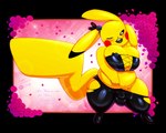 anthro belly breasts bulge clothing flower gynomorph holidays intersex latex latex_clothing lips makeup petals plant plushie rose_(flower) rose_petals solo walter_sache nintendo pokemon valentine's_day generation_1_pokemon pikachu pokemon_(species) absurd_res hi_res male_(lore)