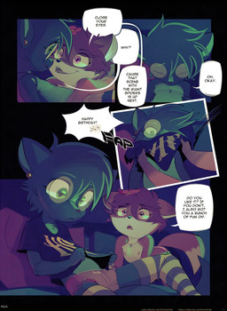 4_fingers accessory anthro anthro_on_anthro areola biped black_body black_clothing black_fur black_hair black_nose black_shirt black_topwear brown_body brown_fur brown_hair clothed clothing countershade_face countershade_torso countershading cross cross_necklace dialogue dipstick_tail duo ear_piercing eye_contact eyewear female female/female fingers five_frame_image flat_chested flower flower_in_hair fluffy fluffy_tail food frown fur glasses green_eyes grey_body grey_fur hair hair_accessory holding_food holding_object inside jewelry legwear looking_at_another lounging markings multicolored_body multicolored_fur necklace night nipples onomatopoeia open_mouth open_smile panties panties_only pattern_clothing pattern_legwear pattern_stockings pattern_thigh_highs piercing pink_eyes pink_nipples pink_nose plant pupils red_body round_glasses shirt short_hair smile snout sound_effects stockings striped_clothing striped_legwear striped_stockings striped_thigh_highs stripes surprised tail tail_markings teeth text thigh_highs tongue topless topless_anthro topless_female topwear two_tone_body two_tone_fur underwear underwear_only watching_movie wearing_glasses white_body white_countershading white_fur white_markings young young_anthro young_female horemheb harry_potter_(series) alex_(horemheb) eli_(horemheb) canid canine fox mammal mephitid skunk 2025 absurd_res colored comic digital_drawing_(artwork) digital_media_(artwork) english_text hi_res shaded