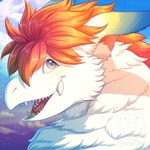 ambiguous_gender cloud feral fur open_mouth sky smile solo star teeth tusks white_body pyc-art mana_(series) mythology square_enix dragon flammie furred_dragon furred_scalie mythological_creature mythological_scalie scalie 1:1 digital_media_(artwork) hi_res portrait watermark