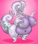 belly big_breasts breasts deep_navel detailed_navel female genitals looking_at_viewer navel navel_goo nipples overweight overweight_female puffy_nipples pussy slime slime_in_navel solo tail yagi-no-baka mythology nintendo pokemon dragon generation_6_pokemon goodra mythological_creature mythological_scalie pokemon_(species) scalie hi_res