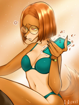 anthro bra breasts cellphone clothed clothing electronics eyewear female fur glasses hair half-closed_eyes holding_cellphone holding_object holding_phone holding_smartphone narrowed_eyes navel panties phone round_glasses simple_background sitting smartphone solo underwear wearing_glasses laladeei illumination_entertainment sing_(movie) suki_lane canid canine canis domestic_dog hunting_dog mammal saluki sighthound digital_media_(artwork) hi_res