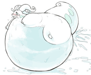 belly big_belly feral huge_belly inflation solo spherical_inflation molaveda nintendo pokemon generation_6_pokemon goodra pokemon_(species) 2017