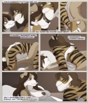 anthro bed breasts canid canine canis comic digital_media_(artwork) domestic_dog duo english_text eyes_closed felid female furniture graaz jailbird male male/female mammal nipples nude pantherine romantic romantic_couple sex shaded tail text tiger zoe_(un)