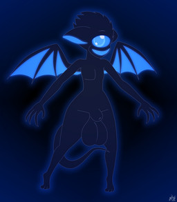 animal_genitalia balls big_balls big_sheath fully_sheathed genitals glowing huge_balls looking_at_viewer male sheath solo teeth vector wide_hips fibs cyclops demon 2017 hi_res