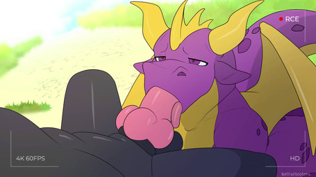 animal_genitalia animal_penis anthro anthrofied audible_ejaculation balls big_penis black_body bodily_fluids bouncing_balls camera_overlay cum cum_in_mouth cum_inside duo erection face_fucking fellatio genital_fluids genitals half-closed_eyes irrumatio knot knotted_penis male male/male male_penetrated male_penetrating male_penetrating_male moan narrowed_eyes oral oral_only outside penetration penile penile_penetration penis penis_in_mouth purple_eyes sex spread_legs spreading thrusting tongue tongue_out tongue_out_fellatio bellial_grotenbell activision dreamworks european_mythology how_to_train_your_dragon mythology spyro_the_dragon spyro toothless dragon fury_(httyd) mythological_creature mythological_scalie night_fury scalie western_dragon 16:9 4k absurd_res animated hi_res huge_filesize long_playtime sound video widescreen