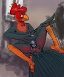 anthro anus beak blush body_blush butt_blush clothing feathers jockstrap male solo tail tail_feathers underwear dovne disney robin_hood_(disney) alan_a_dale avian bird chicken galliform gallus_(genus) phasianid hi_res