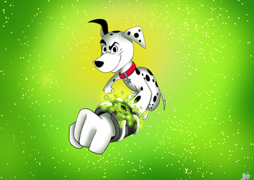 black_body black_fur black_nose black_spots collar collar_tag different_artstyle feral floppy_ears fur green_background heterochromatic_ears male markings omnitrix pink_inner_ear red_collar semi-anthro simple_background solo spots spotted_body spotted_fur star_collar_tag toony white_body white_fur white_spots fenris64 101_dalmatian_street 101_dalmatians ben_10 cartoon_network dc_comics disney krypto_the_superdog warner_brothers dylan_(101_dalmatians) four_arms_(ben_10) canid canine canis dalmatian domestic_dog mammal absurd_res hi_res