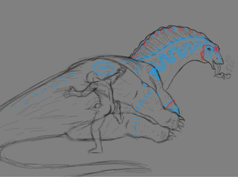 ahegao animal_genitalia bestiality butt claws cloaca cloacal cloacal_penetration duo extreme_size_difference female female_feral female_penetrated feral feral_penetrated genitals human_on_feral human_penetrating human_penetrating_feral interspecies larger_female larger_feral larger_penetrated long_neck long_tail long_tongue looking_pleasured lying male male/female male_human male_on_feral male_penetrating male_penetrating_female markings on_side penetration sex size_difference smaller_human smaller_male smoking_pipe tail tailbutt thick_tail toe_claws tongue tribal tribal_markings elangelote anon amargasaurus dicraeosaurid dinosaur diplodocoid human mammal prehistoric_species reptile saurischian sauropod sauropodomorph scalie sketch spot_color