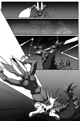 ambiguous_gender angry anthro attack biped breasts bunny_costume clothing costume detailed_background duo featureless_breasts female female_anthro feral fight kick pain quadruped shocked text vein wide_eyed cuchuflin nintendo pokemon generation_4_pokemon generation_5_pokemon lagomorph leporid lopunny mammal pokemon_(species) rabbit scolipede 2026 absurd_res comic digital_drawing_(artwork) digital_media_(artwork) english_text greyscale hi_res monochrome