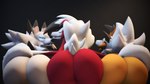 anthro big_butt bubble_butt butt butt_focus feral group hands_on_back male orange_butt presenting presenting_hindquarters red_butt tan_butt trio wide_hips extrachunkthis nintendo pokemon canid canine canis dusk_lycanroc generation_7_pokemon lycanroc mammal midday_lycanroc midnight_lycanroc pokemon_(species) wolf 16:9 widescreen