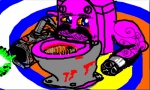 bfg bfg9000 eyebrows facial_hair gun male mustache not_furry ranged_weapon solo toilet weapon what unknown_artist flockdraw animate_inanimate digital_media_(artwork) digital_painting_(artwork) grandfathered_content