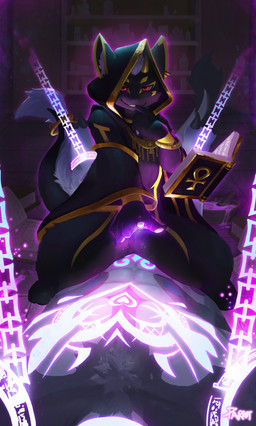 anthro bound chain chained duo fur inmon library magic magic_user male male/male parrot_gray mythology dragon mythological_creature mythological_scalie scalie absurd_res hi_res