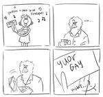 anthro beak clothing dialogue duo envelope fluffy holding_object humor jacket letter male musical_note musical_symbol overalls paper singing smile symbol toony topwear gavnovynitaze don't_hug_me_i'm_scared duck_guy_(dhmis) yellow_guy_(dhmis) avian bird human mammal comic monochrome sketch