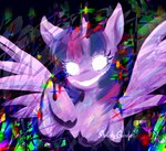 abstract_background female feral glowing glowing_eyes glowing_mouth monstrous scary solo sketchygarden friendship_is_magic hasbro my_little_pony twilight_sparkle_(mlp) equid equine horse mammal monster pony digital_media_(artwork)