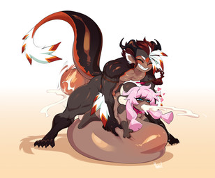 anthro anthro_on_anthro anthro_penetrated anthro_penetrating anthro_penetrating_anthro balls big_balls bodily_fluids cum cum_in_mouth cum_in_vagina cum_inflation cum_inside duo female female_penetrated genital_fluids genitals huge_balls inflation male male/female male_penetrating male_penetrating_female nude open_mouth penetration penile penile_penetration penis_in_vagina sex simple_background smile vaginal vaginal_penetration nedoiko mammal 2026 hi_res