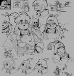 anthro armor astra_militarum bone buwaro_elexion chainsaw claws clothing death_korps_of_krieg demon deser7cat ear_piercing fur gas_mask gesture grinning_at_viewer gun handgun happy headgear helmet hi_res horn imperial_guard looking_at_viewer male mask melee_weapon military military_clothing military_helmet military_pants military_uniform monochrome piercing pistol power_tool ranged_weapon salute shovel skull slightly_damned solo sword tools tyranid uniform warhammer_(franchise) warhammer_40000 weapon worried