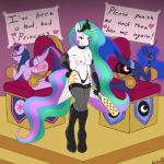 anthro bdsm bondage bound breasts cutie_mark domination equine female female_domination friendship_is_magic horn mammal my_little_pony princess_celestia_(mlp) princess_luna_(mlp) twilight_sparkle_(mlp) winged_unicorn wings
Rating: Explicit
Score: 14
User: darknessRising
Date: April 12, 2014