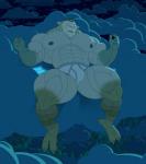 abs anthro big_muscles briefs bulge clothing cloud fur hair looking_at_viewer male muscular muscular_anthro muscular_male night nipples pecs scales sky smile solo underwear ripped-saurian adventure_time cartoon_network vampire_king felid human hybrid lion mammal pantherine vampire digital_media_(artwork) hi_res