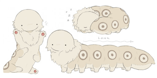 10_legs ambiguous_gender brown_markings daww dot_eyes feral fluffy fur markings mouthless multi_leg multi_limb neck_tuft noseless pawpads pink_pawpads side_markings simple_background simple_eyes sleeping solo sound_effects tan_body tan_fur tuft vowelless vowelless_sound_effect white_background zzz jejejunum arthropod caterpillar fraid_(species) insect larva 2025 digital_drawing_(artwork) digital_media_(artwork) hi_res multiple_images