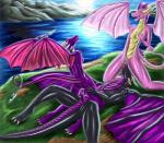 2010 3_toes 4_fingers activision anthro anthro_on_anthro anthrofied anus blue_sky breasts claws cunnilingus cynder day detailed_background digital_media_(artwork) dragon ember_(spyro) erection fan_character feet female fingers frill_(anatomy) genitals grass group group_sex head_crest head_frill hi_res horn kneeling lying male male/female male_penetrating membrane_(anatomy) membranous_wings mythological_creature mythological_scalie mythology nature nero_(dragon) nipples non-mammal_breasts nude on_back open_mouth oral outside outside_sex penetration penis plant pussy scalie sex sky spade_tail spyro_the_dragon survion tail threesome toe_claws toes tongue tongue_out trio vaginal vaginal_penetration water wings